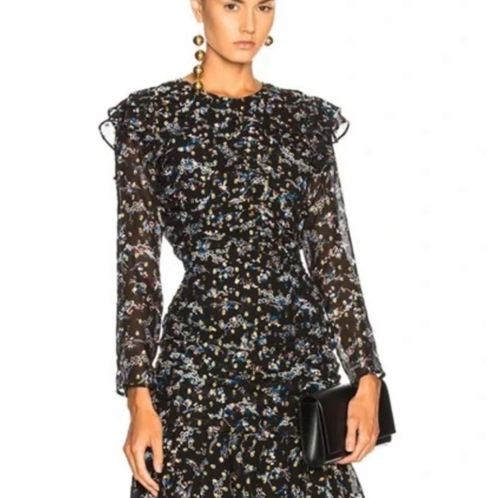 Floral Black Dress